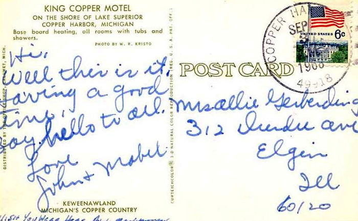 King Copper Motels - Vintage Postcard